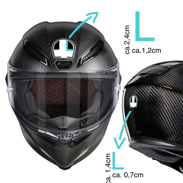 Überkleber Logo Cover Sticker passend für AGV Helm Modelle Pink