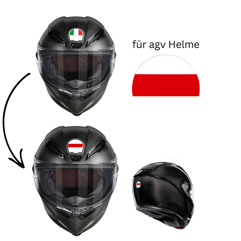 Logo Cover passend für AGV Modelle Polen Flagge