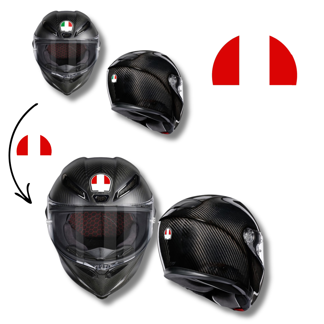Logo Cover für agv rot