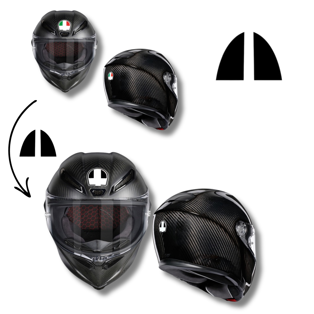 Logo Cover für AGV schwarz