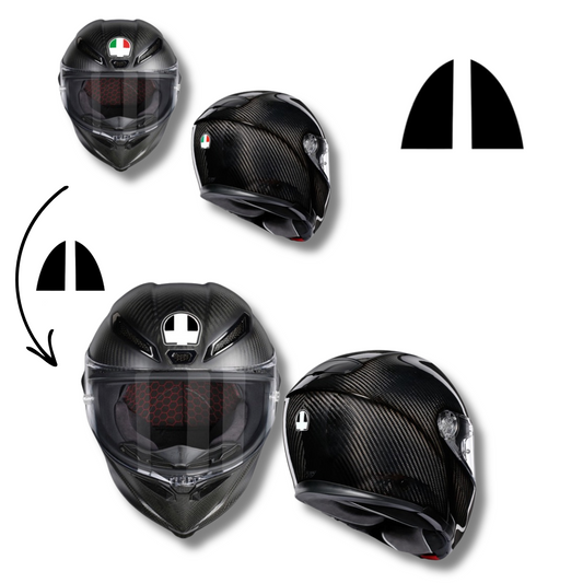 Logo Cover für AGV schwarz
